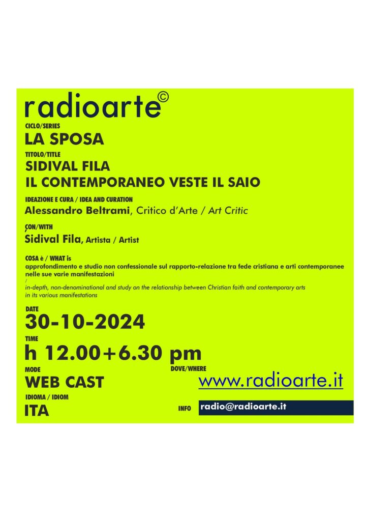 LA SPOSA #10 – Alessandro Beltrami con Sidival Fila e Federico Fusj, parlano sul tema “IL CONTEMPORANEO VESTE IL SAIO”/Ita